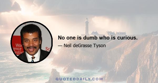 No one is dumb who is curious.