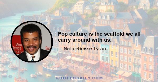 Pop culture is the scaffold we all carry around with us.