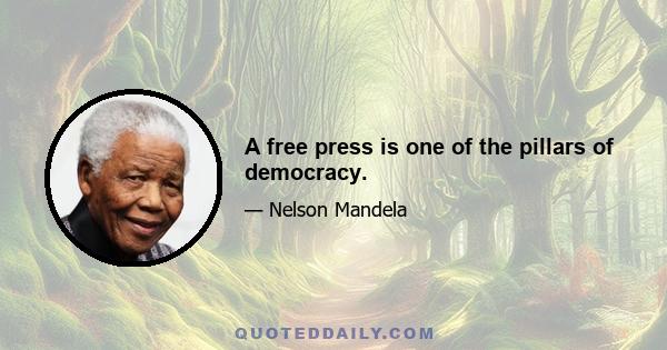 A free press is one of the pillars of democracy.