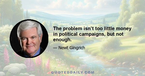 The problem isn’t too little money in political campaigns, but not enough.