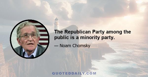 The Republican Party among the public is a minority party.