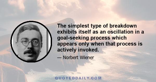 The simplest type of breakdown exhibits itself as an oscillation in a goal-seeking process which appears only when that process is actively invoked.