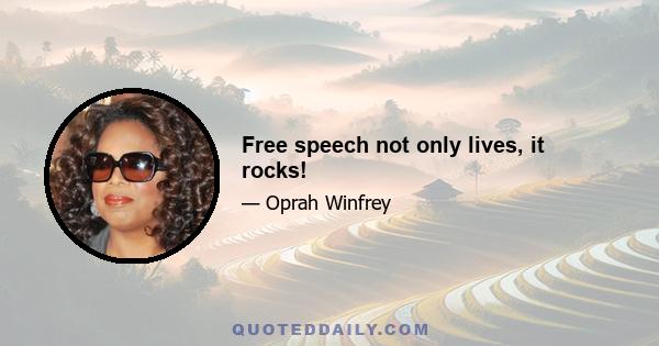 Free speech not only lives, it rocks!