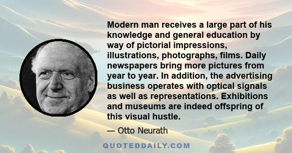 Modern man receives a large part of his knowledge and general education by way of pictorial impressions, illustrations, photographs, films. Daily newspapers bring more pictures from year to year. In addition, the