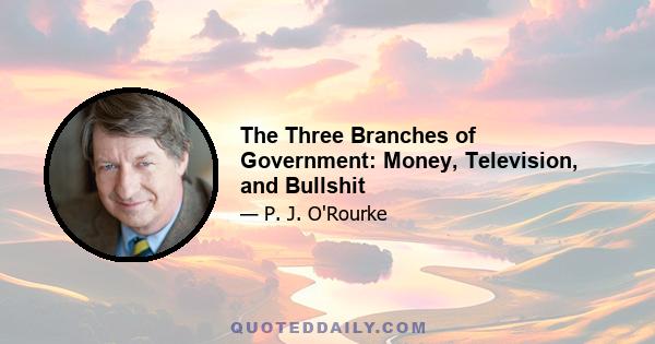 The Three Branches of Government: Money, Television, and Bullshit