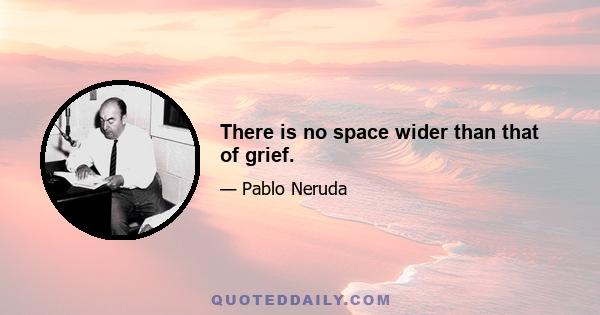 There is no space wider than that of grief.