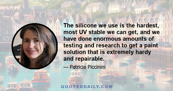 The silicone we use is the hardest, most UV stable we can get, and we have done enormous amounts of testing and research to get a paint solution that is extremely hardy and repairable.