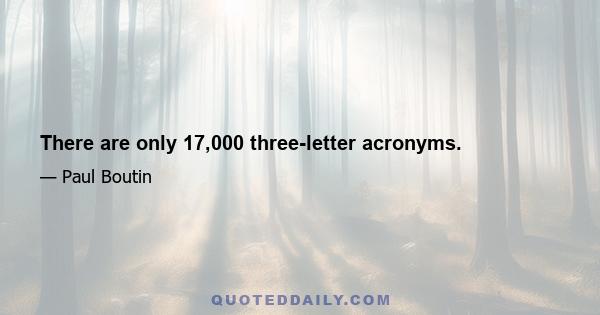 There are only 17,000 three-letter acronyms.