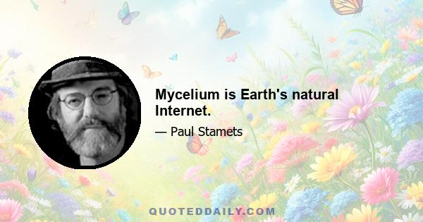 Mycelium is Earth's natural Internet.