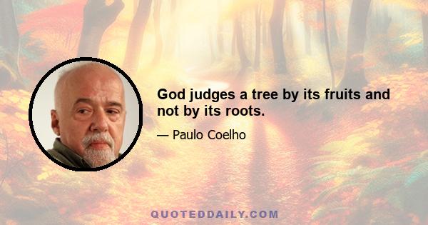 God judges a tree by its fruits and not by its roots.