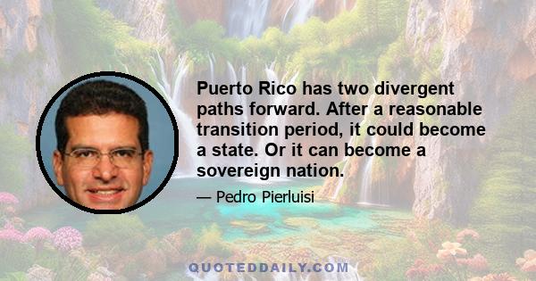 Puerto Rico has two divergent paths forward. After a reasonable transition period, it could become a state. Or it can become a sovereign nation.