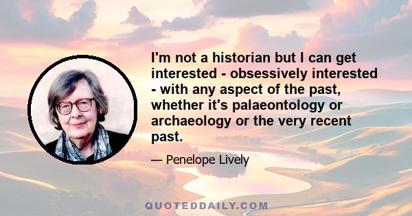 I'm not a historian but I can get interested - obsessively interested - with any aspect of the past, whether it's palaeontology or archaeology or the very recent past.