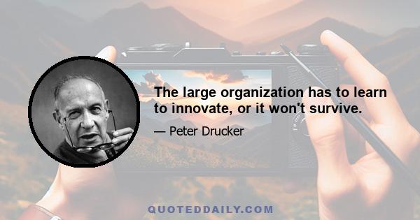 The large organization has to learn to innovate, or it won't survive.