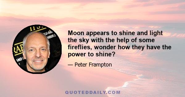 Moon appears to shine and light the sky with the help of some fireflies, wonder how they have the power to shine?