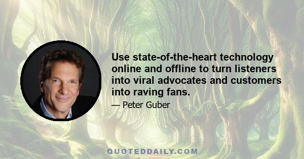 Use state-of-the-heart technology online and offline to turn listeners into viral advocates and customers into raving fans.