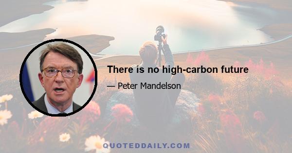 There is no high-carbon future