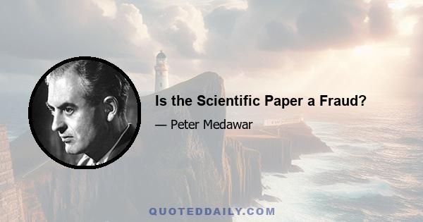 Is the Scientific Paper a Fraud?