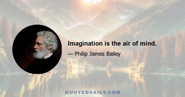 Imagination is the air of mind.