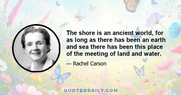 The shore is an ancient world, for as long as there has been an earth and sea there has been this place of the meeting of land and water.