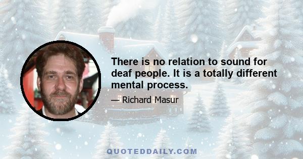 There is no relation to sound for deaf people. It is a totally different mental process.