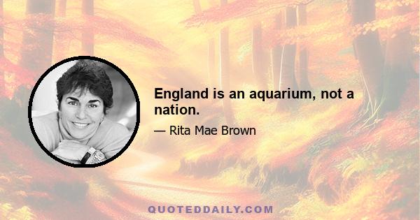 England is an aquarium, not a nation.