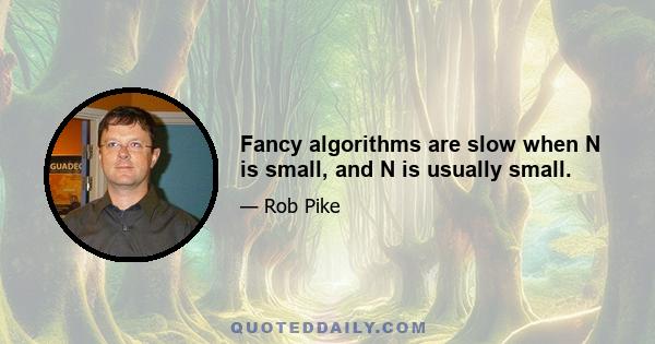 Fancy algorithms are slow when N is small, and N is usually small.