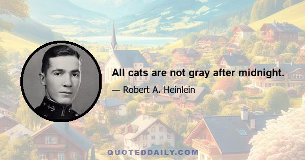 All cats are not gray after midnight.