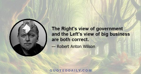 The Right's view of government and the Left's view of big business are both correct.