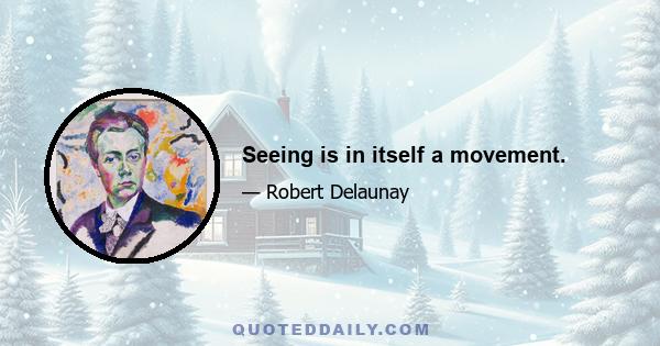 Seeing is in itself a movement.