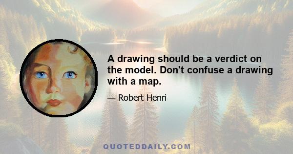 A drawing should be a verdict on the model. Don't confuse a drawing with a map.