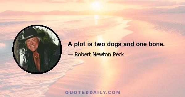 A plot is two dogs and one bone.