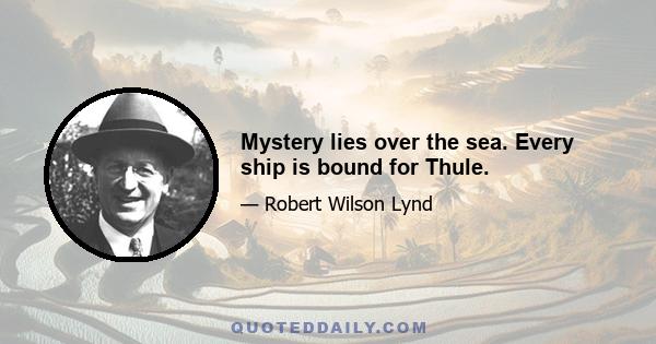 Mystery lies over the sea. Every ship is bound for Thule.