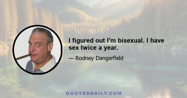 I figured out I'm bisexual. I have sex twice a year.