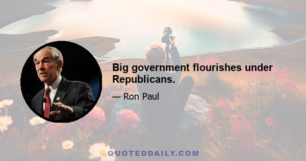 Big government flourishes under Republicans.