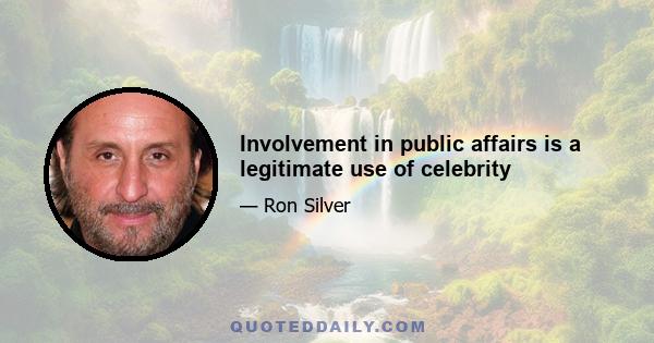 Involvement in public affairs is a legitimate use of celebrity