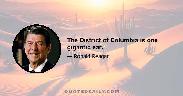 The District of Columbia is one gigantic ear.