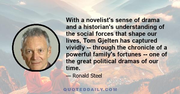 With a novelist's sense of drama and a historian's understanding of the social forces that shape our lives, Tom Gjelten has captured vividly -- through the chronicle of a powerful family's fortunes -- one of the great