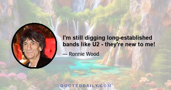 I'm still digging long-established bands like U2 - they're new to me!