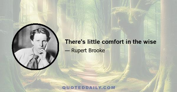 There's little comfort in the wise