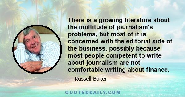 There is a growing literature about the multitude of journalism's problems, but most of it is concerned with the editorial side of the business, possibly because most people competent to write about journalism are not