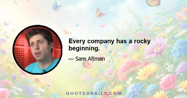 Every company has a rocky beginning.