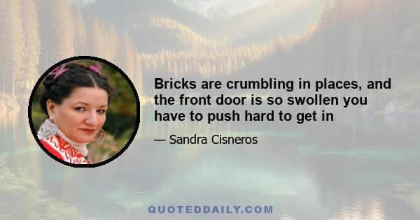 Bricks are crumbling in places, and the front door is so swollen you have to push hard to get in