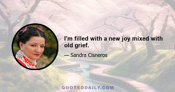 I'm filled with a new joy mixed with old grief.