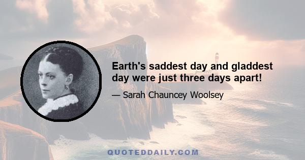 Earth's saddest day and gladdest day were just three days apart!