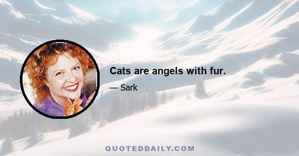 Cats are angels with fur.