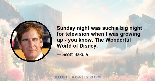 Sunday night was such a big night for television when I was growing up - you know, The Wonderful World of Disney.