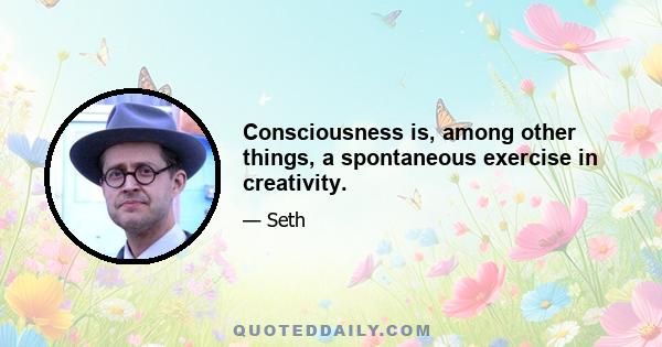 Consciousness is, among other things, a spontaneous exercise in creativity.