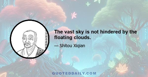 The vast sky is not hindered by the floating clouds.