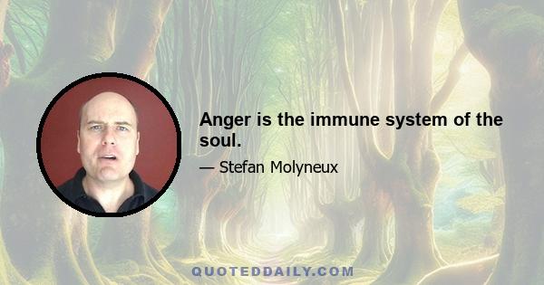 Anger is the immune system of the soul.