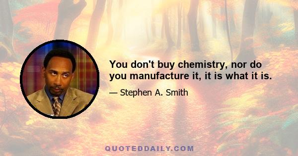 You don't buy chemistry, nor do you manufacture it, it is what it is.